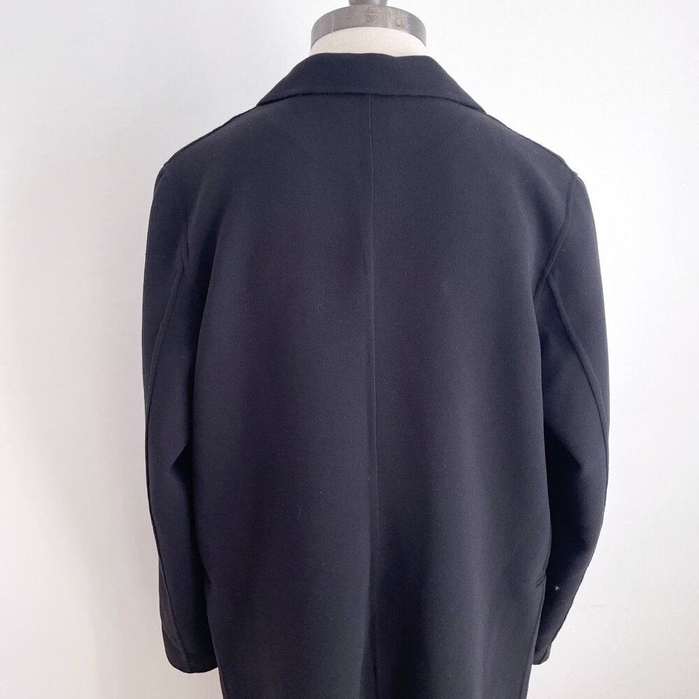 Sandro Paris Long Black Coat Single Breasted 1-Button Size 8 Medium / Large - Picture 8 of 14